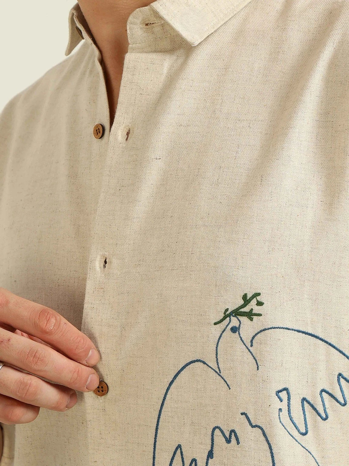 Men Regular Fit Floral Print Spread Collar Casual Shirt
