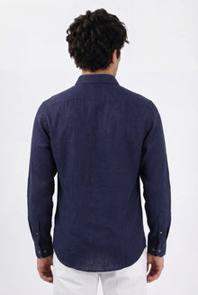 Mountain Lodge Premium Navy Blue Embroidered Shirt