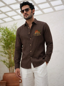 Sunset Drive Premium embroidered-shirt