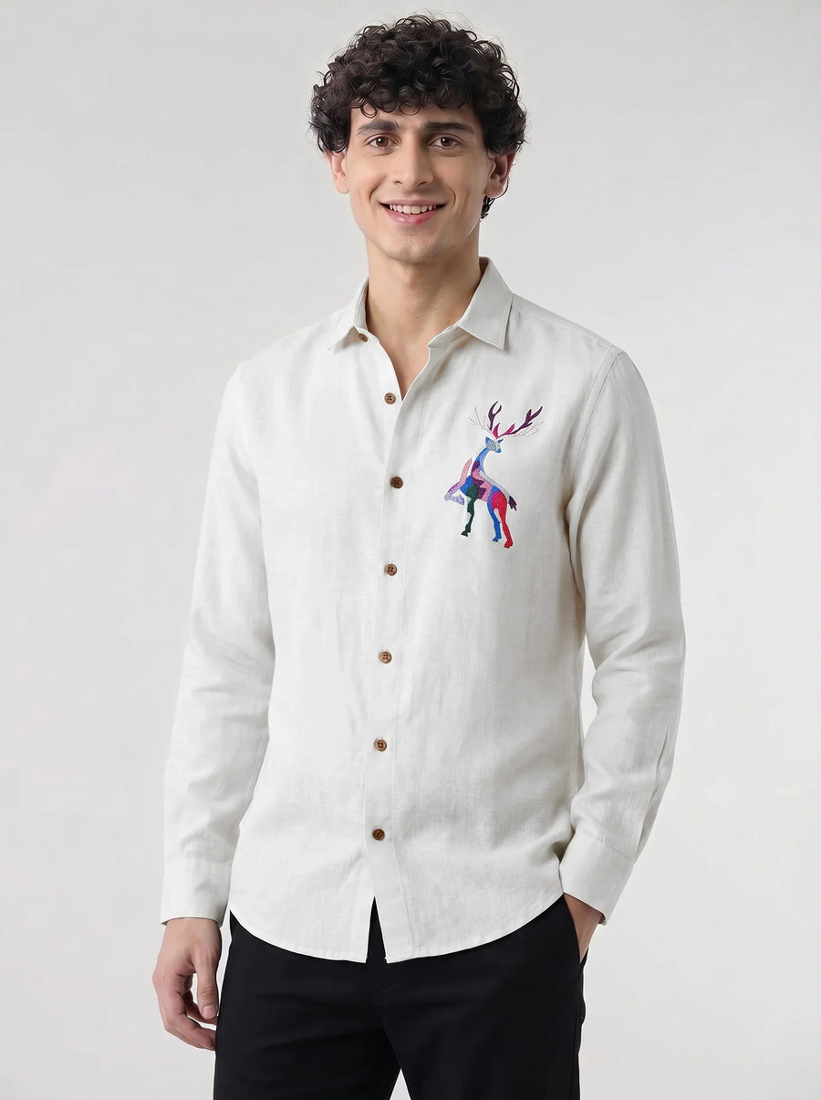 Prism Stag Premium Embroidery Shirt