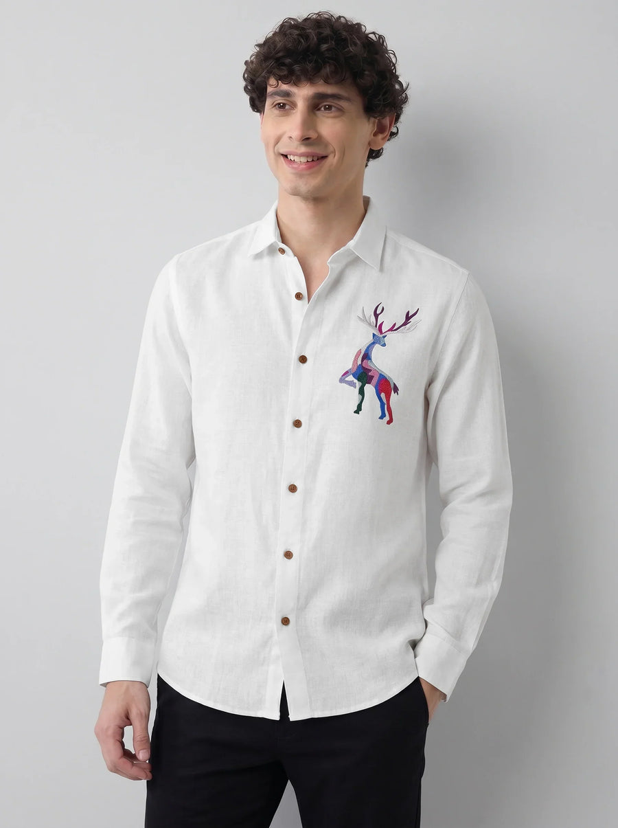 Prism Stag Premium Embroidery Shirt