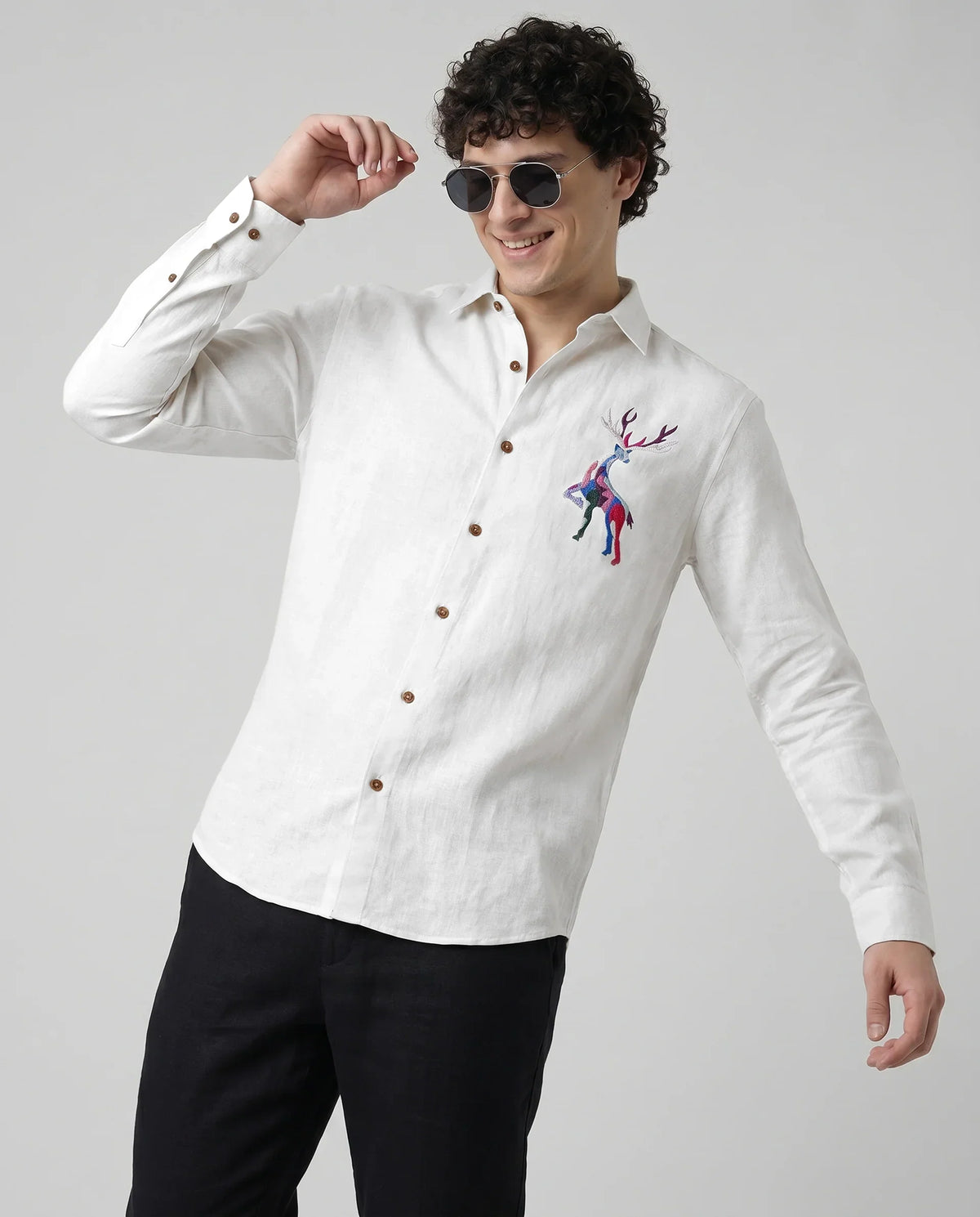 Prism Stag Premium Embroidery Shirt