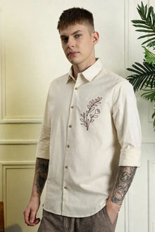 Men Regular Fit Floral Print Spread Collar Casual Shirt