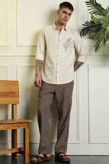 Men Regular Fit Floral Print Spread Collar Casual Shirt