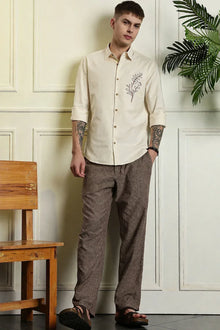 Men Regular Fit Floral Print Spread Collar Casual Shirt