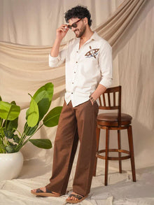 Light Blue Solid Cotton Slim Fit Shirt
