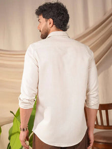 Light Blue Solid Cotton Slim Fit Shirt