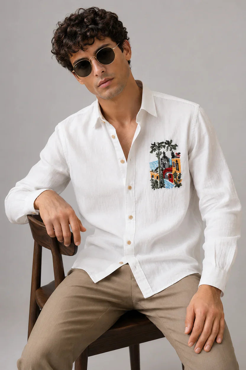 NATURE EMBROIDERY SHIRT