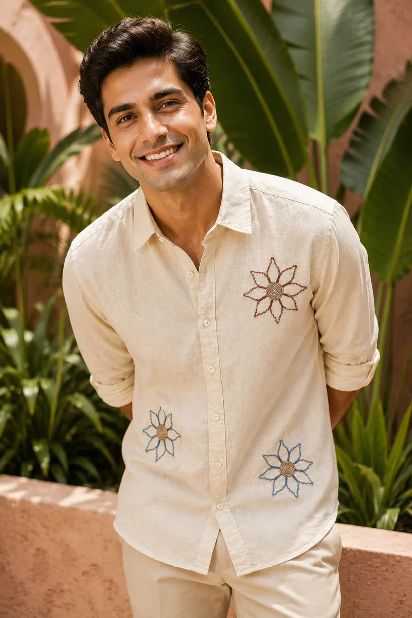 Sunflower Trio Linen Shirt