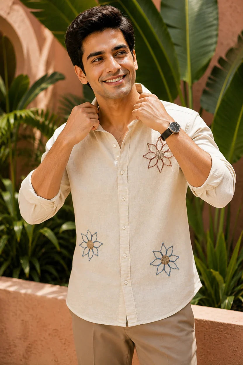 Sunflower Trio Linen Shirt