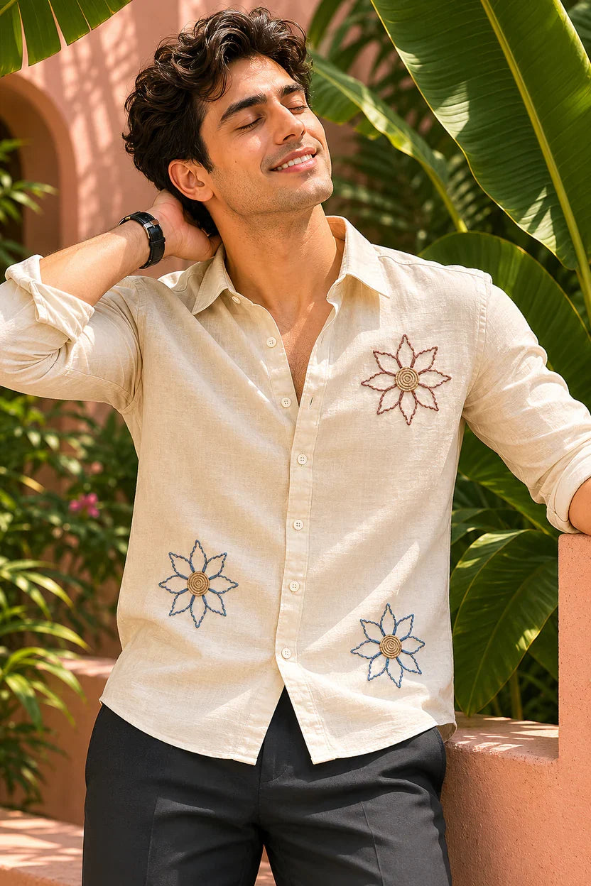 Sunflower Trio Linen Shirt