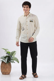 Wanderlust Sketch Premium Embroidered Shirt