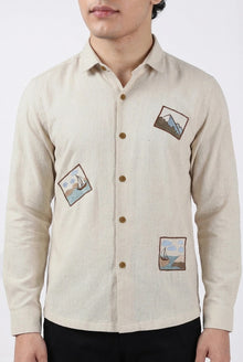 Wanderlust Sketch Premium Embroidered Shirt
