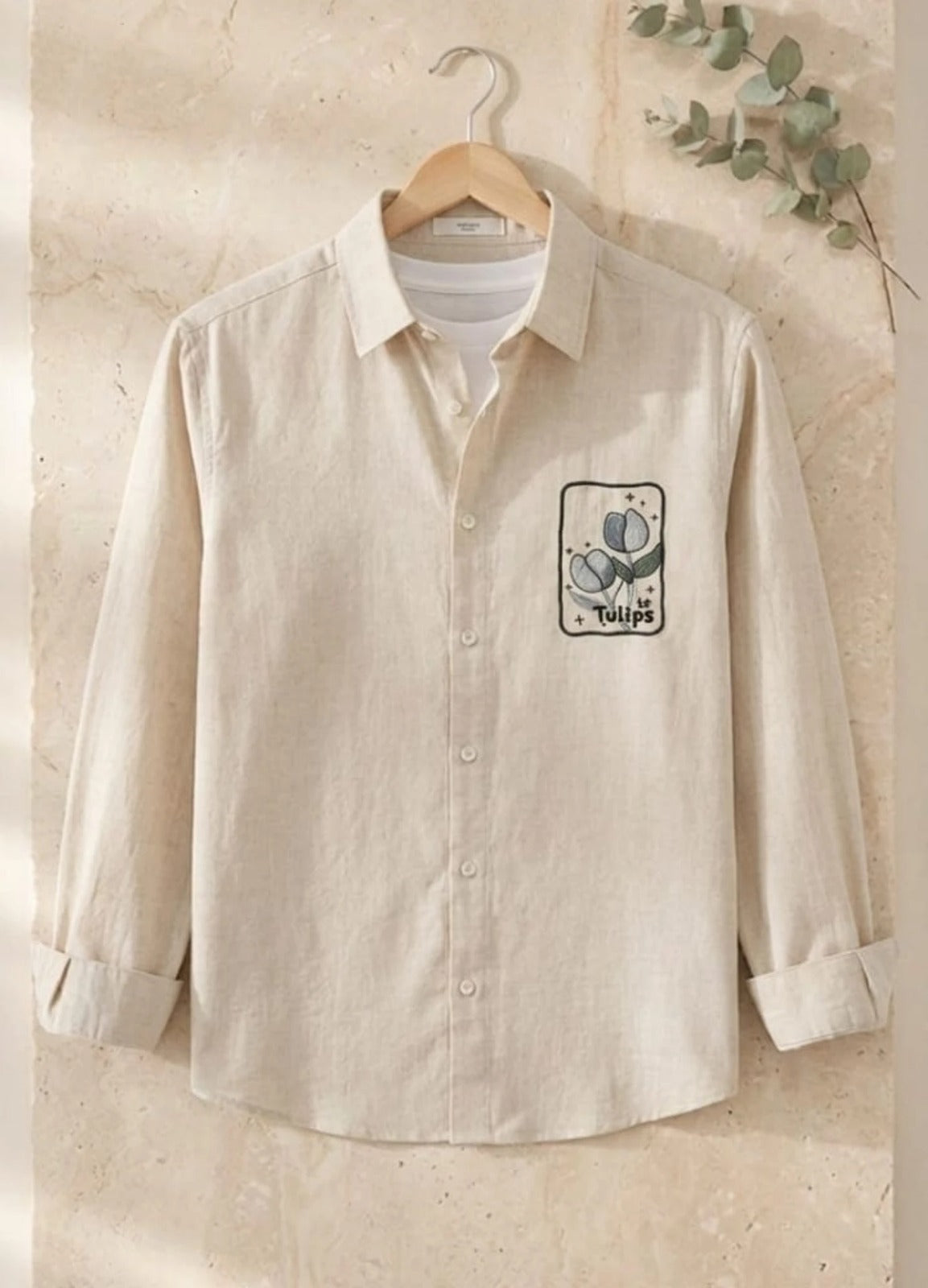 TULIPS EMBROIDERY SHIRT