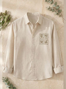 Embroidery smart-casual occasions shirt