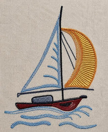 BOAT EMBROIDERY SHIRT