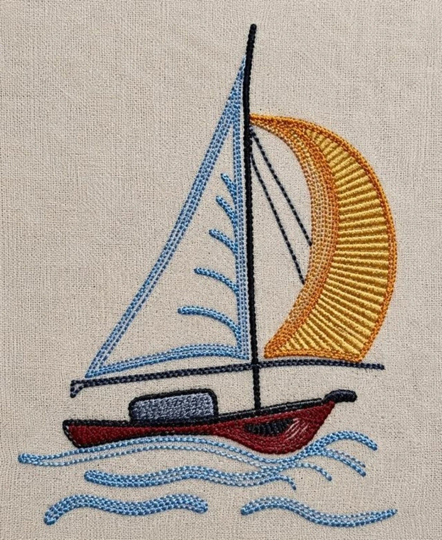 BOAT EMBROIDERY SHIRT