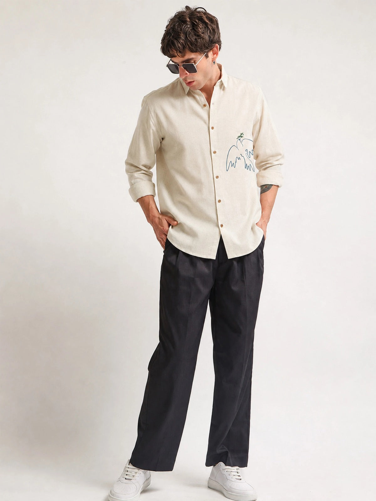 BIRD EMBROIDERY SHIRT