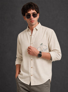 Men’s Premium Cotton Embroidery Casual Shirt