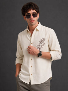LEAF EMBROIDERY SHIRT
